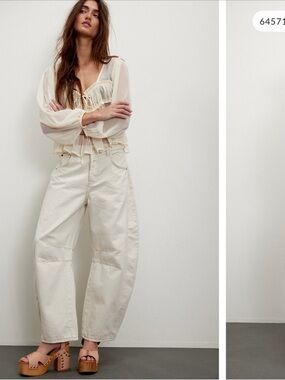Free People Good Luck Barrel Jeans